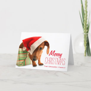 Cartes Pour Fêtes Annuelles Poursuivez dans le casquette de Père Noël