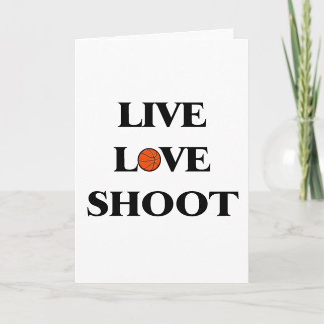 Cartes Pour Fêtes Annuelles Pousse vivante d'amour (basket-ball) (Devant)