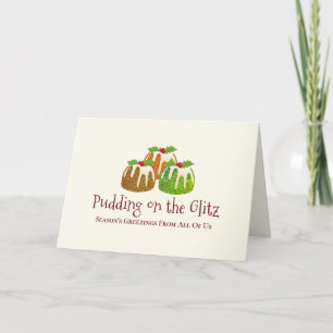 Cartes Pour Fêtes Annuelles POUSSER SUR LA GLITZ Noël d'affaires