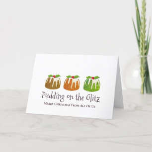Cartes Pour Fêtes Annuelles POUSSER SUR LA GLITZ Noël de l'entreprise