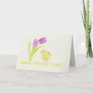 Cartes Pour Fêtes Annuelles Poussin de Pâques