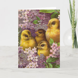 Cartes Pour Fêtes Annuelles Poussins de Pâques