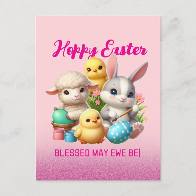 Cartes Pour Fêtes Annuelles Poussins De Pâques Mignonnes Poussins De Pâques Po (Devant)