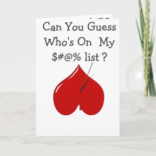 Cartes Pour Fêtes Annuelles Pouvez-vous deviner qui est sur mon ......liste ?