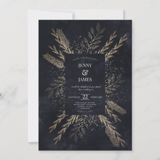 Cartes Pour Fêtes Annuelles Pré doré (Devant)