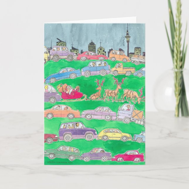 Cartes Pour Fêtes Annuelles Précipitation de Noël (Devant)