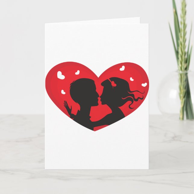 Cartes Pour Fêtes Annuelles Premier baiser (Devant)