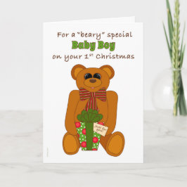 Cartes Pour Fêtes Annuelles Premier bébé de Special de Beary de Noël