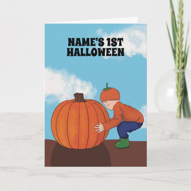 Cartes Pour Fêtes Annuelles Premier Halloween de bébé (Devant)