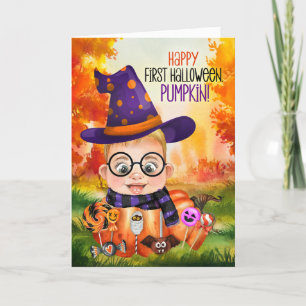 Cartes Pour Fêtes Annuelles Premier Halloween de l'assistant pour bébé