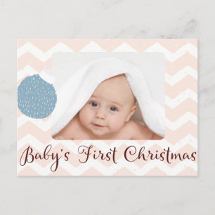 Cartes Pour Fêtes Annuelles Premier Noël de bébé avec photo