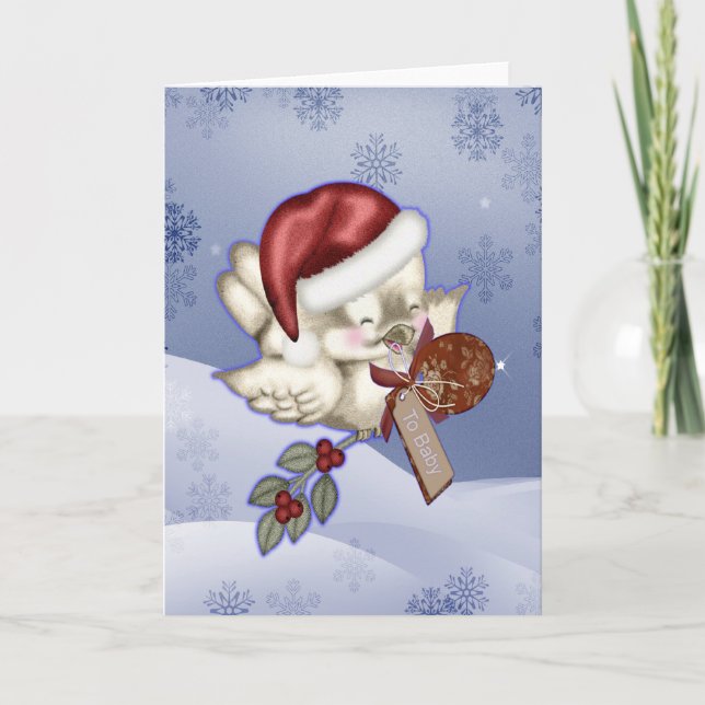 Cartes Pour Fêtes Annuelles Premier Noël de bébés (Devant)