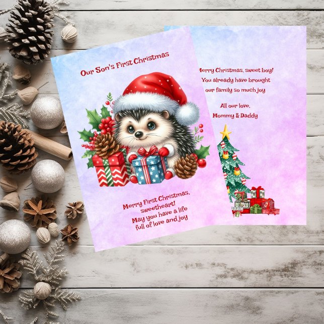 Cartes Pour Fêtes Annuelles Premier Noël de notre fils (Créateur téléchargé)