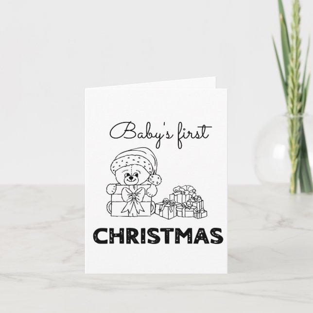 Cartes Pour Fêtes Annuelles Premier Noël du bébé (Devant)