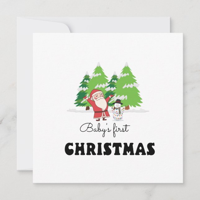 Cartes Pour Fêtes Annuelles Premier Noël du bébé (Devant)