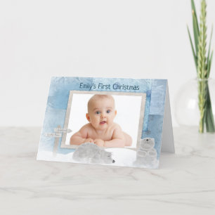 Cartes Pour Fêtes Annuelles Premier Noël du bébé