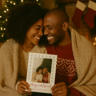 Cartes Pour Fêtes Annuelles Premier Noël Joyeux Et Marié Nouveaux Mariés Photo