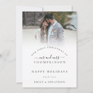 Cartes Pour Fêtes Annuelles Premier Noël M. Mme Noms de photos Fêtes