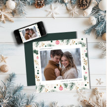 Premier Noël Marié & Joyeux Whimsical Green