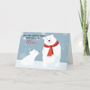 Cartes Pour Fêtes Annuelles Premier Noël Papa Polar Ours Personnalisé