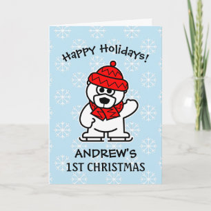 Cartes Pour Fêtes Annuelles Premier Noël personnalisé de bébé vacances