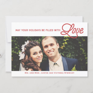 Cartes Pour Fêtes Annuelles Premier Noël Rempli Avec Love Photo