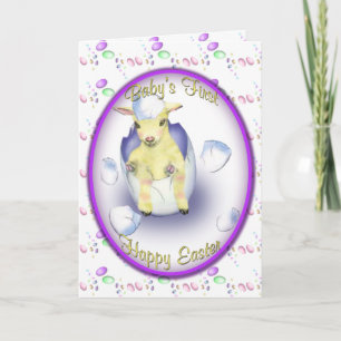 Cartes Pour Fêtes Annuelles Premier oeuf de chèvre de Pâques