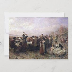 Cartes Pour Fêtes Annuelles Premier Thanksgiving à Plymouth par Brownscombe