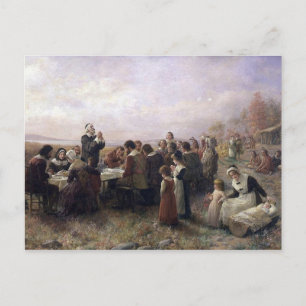 Cartes Pour Fêtes Annuelles Premier Thanksgiving à Plymouth par Brownscombe