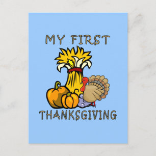 Cartes Pour Fêtes Annuelles Premier Thanksgiving du bébé