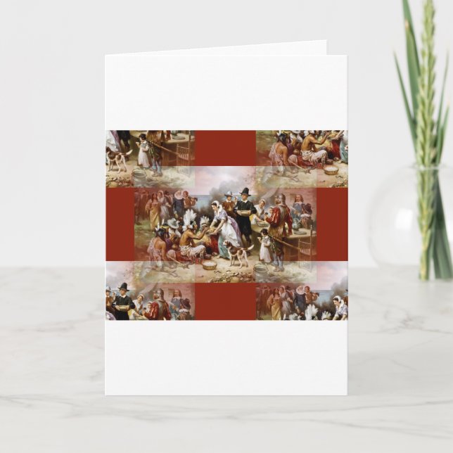 Cartes Pour Fêtes Annuelles première action de grâce (Devant)