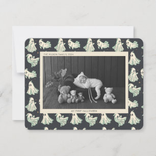 Cartes Pour Fêtes Annuelles Première Halloween de bébé Photo de bébé effrayant
