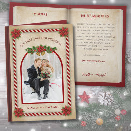 Cartes Pour Fêtes Annuelles Première histoire de Noël mariée livre photo vacan