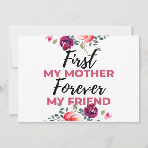 Cartes Pour Fêtes Annuelles Première Ma mère pour toujours Mon ami noir