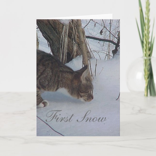 Cartes Pour Fêtes Annuelles Première neige (Devant)