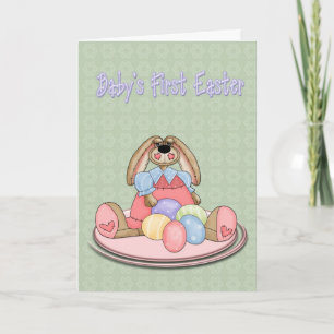 Cartes Pour Fêtes Annuelles Première Pâques du bébé