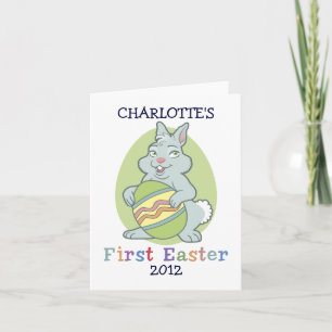 Cartes Pour Fêtes Annuelles Première Pâques du bébé personnalisé