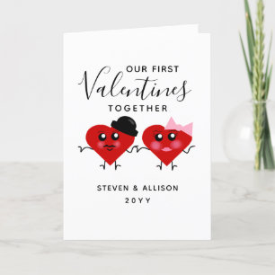 Cartes Pour Fêtes Annuelles Première Saint Valentin Ensemble Funny Coeurs roug