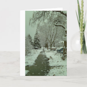 Cartes Pour Fêtes Annuelles Premières chutes de neige