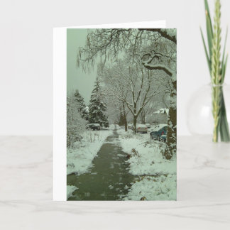 Cartes Pour Fêtes Annuelles Premières chutes de neige