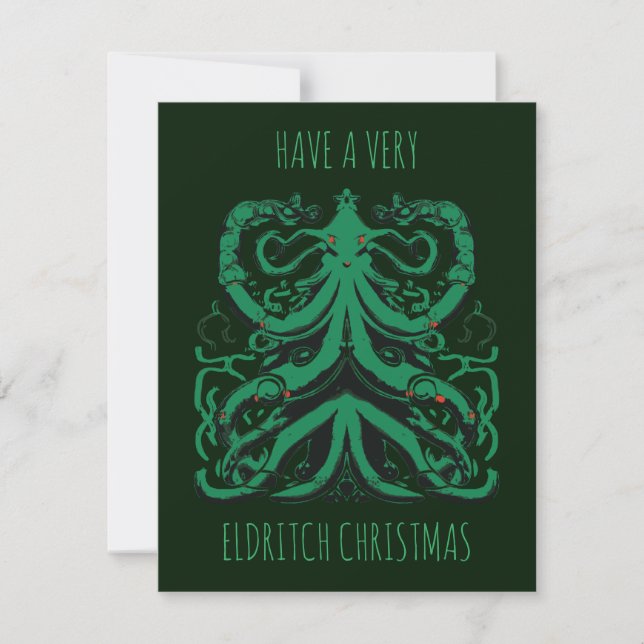 Cartes Pour Fêtes Annuelles Prenez un Noël très Eldritch (Devant)