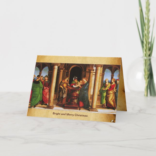 Cartes Pour Fêtes Annuelles PRÉSENTATION DE JÉSUS À TEMPLE Noël (Devant)