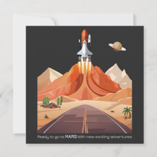 Cartes Pour Fêtes Annuelles Prêt à aller sur Mars