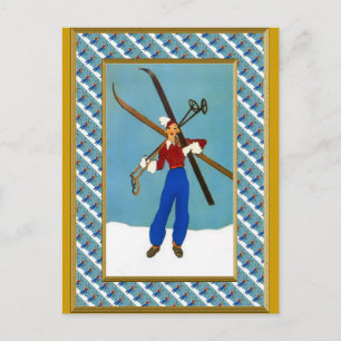 Cartes Pour Fêtes Annuelles Prêt pour les pistes de ski