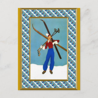 Cartes Pour Fêtes Annuelles Prêt pour les pistes de ski