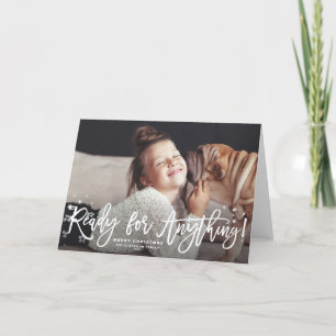 Cartes Pour Fêtes Annuelles Prêt Pour Tout Script Joyeux Noël Photo