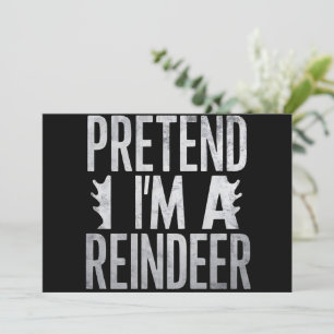 Cartes Pour Fêtes Annuelles Prétendre un costume de Noël de rennes