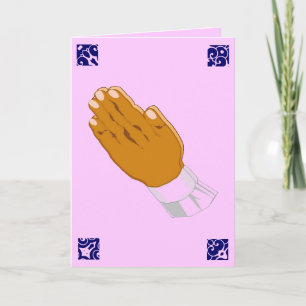 Cartes Pour Fêtes Annuelles Prêter Mains Pâques Salutations En Rose II