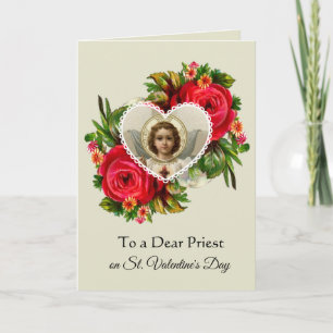 Cartes Pour Fêtes Annuelles Prêtre catholique à la Saint-Valentin