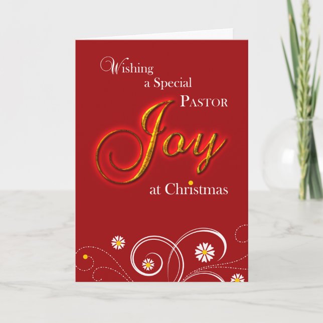 Cartes Pour Fêtes Annuelles Prêtre, Joie à Noël (Devant)